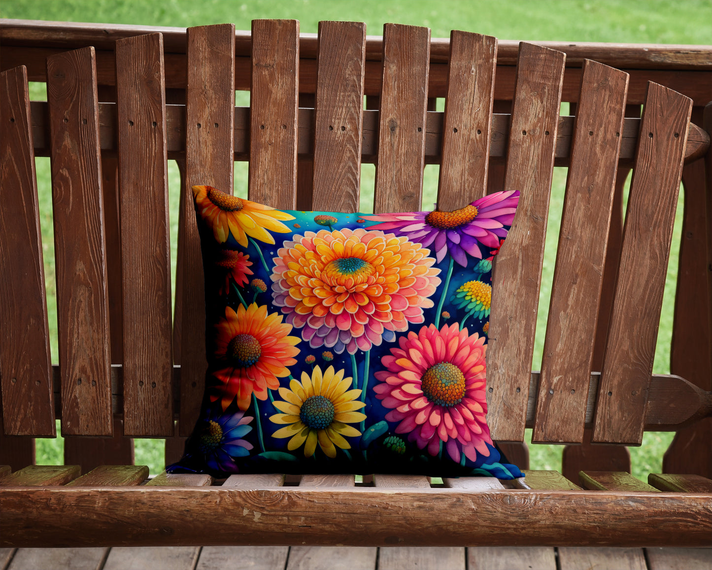 Colorful Chrysanthemums Throw Pillow