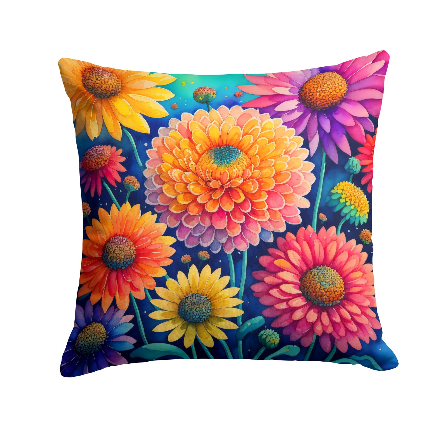 Buy this Colorful Chrysanthemums Throw Pillow