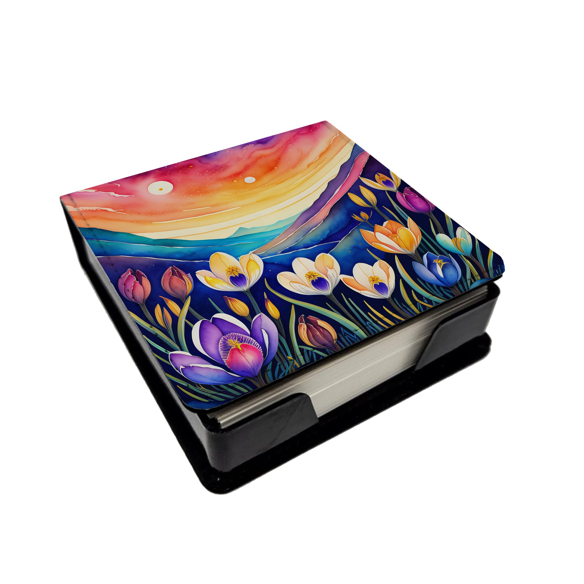 Buy this Colorful Crocus PU Leather Note Paper Holder