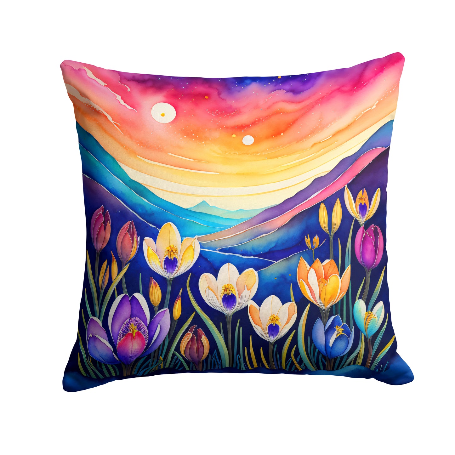 Buy this Colorful Crocus Throw Pillow