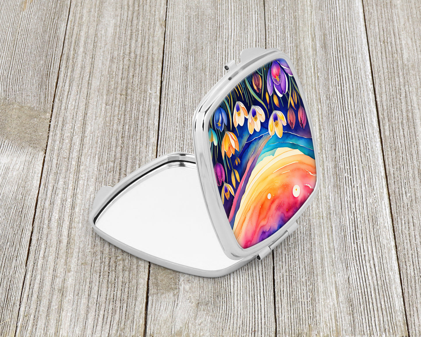 Colorful Crocus Compact Mirror