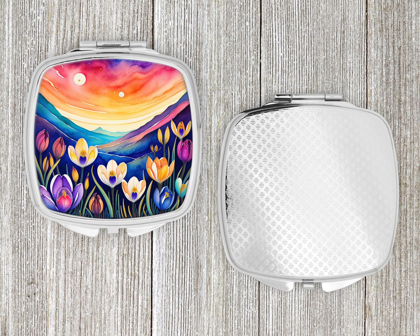 Colorful Crocus Compact Mirror