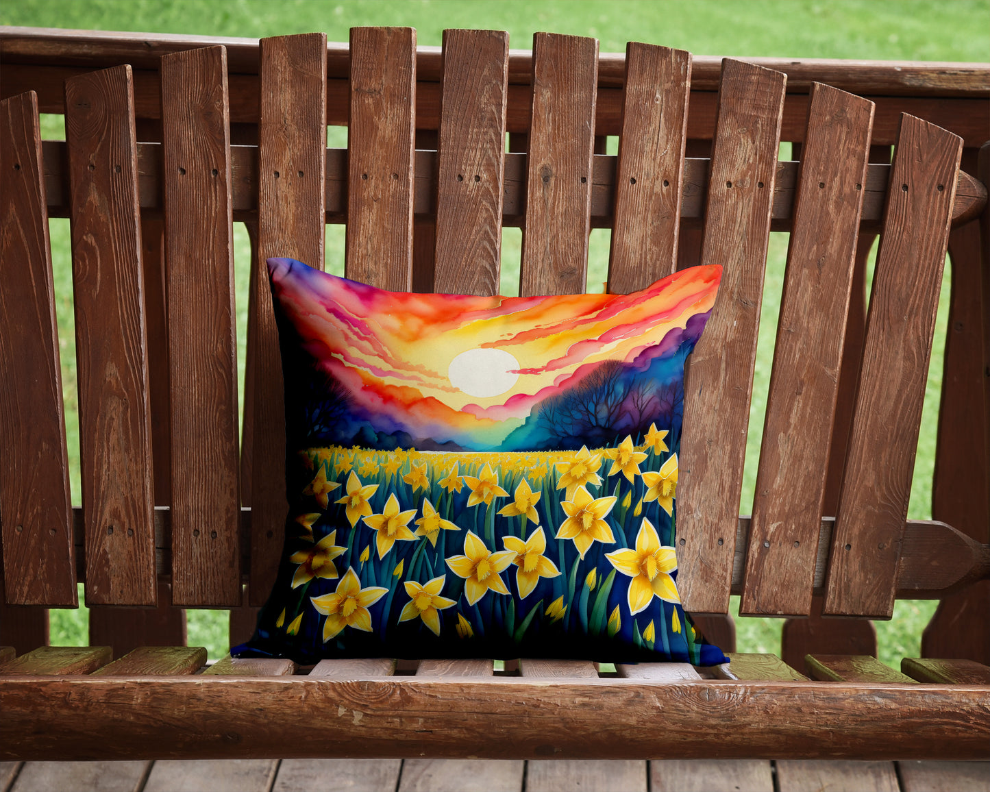 Colorful Daffodils Throw Pillow