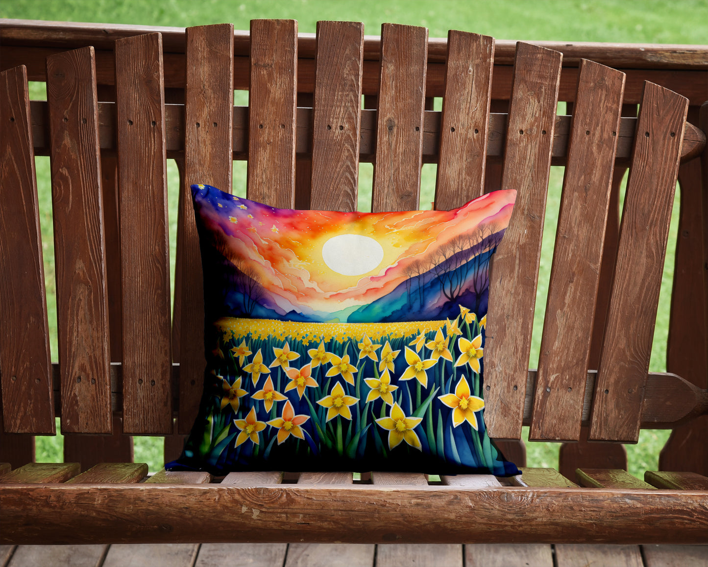 Colorful Daffodils Throw Pillow