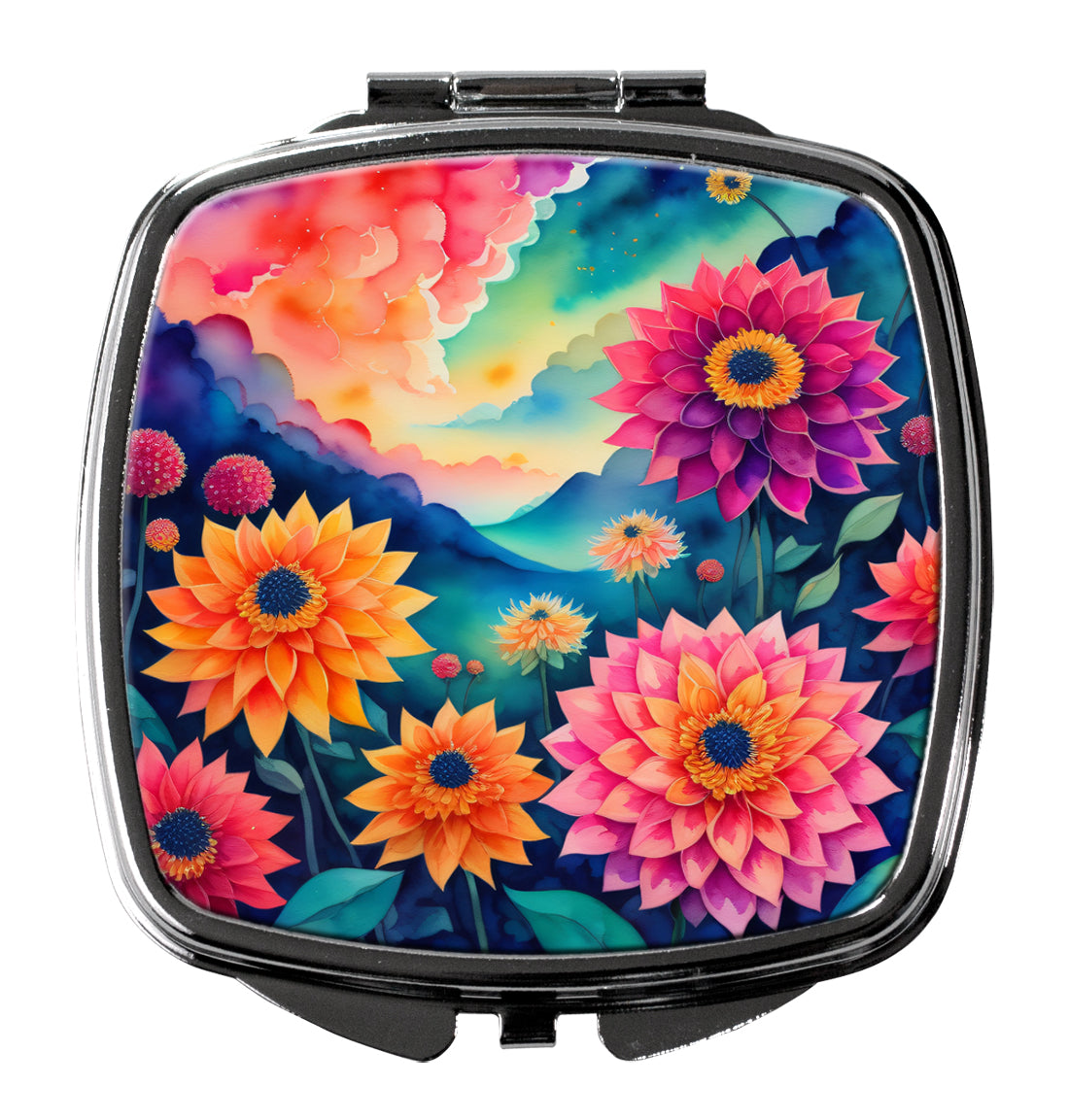 Buy this Colorful Dahlias Compact Mirror