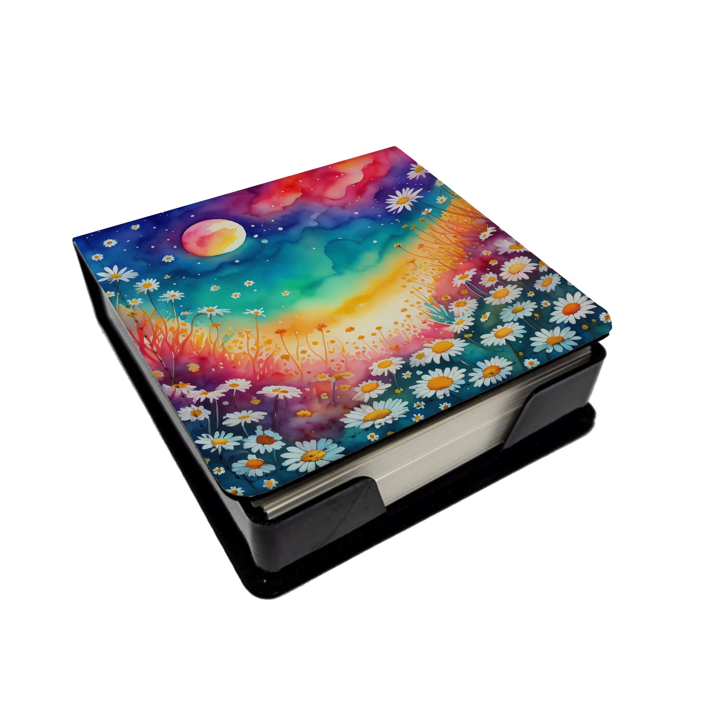 Buy this Colorful Daisies PU Leather Note Paper Holder
