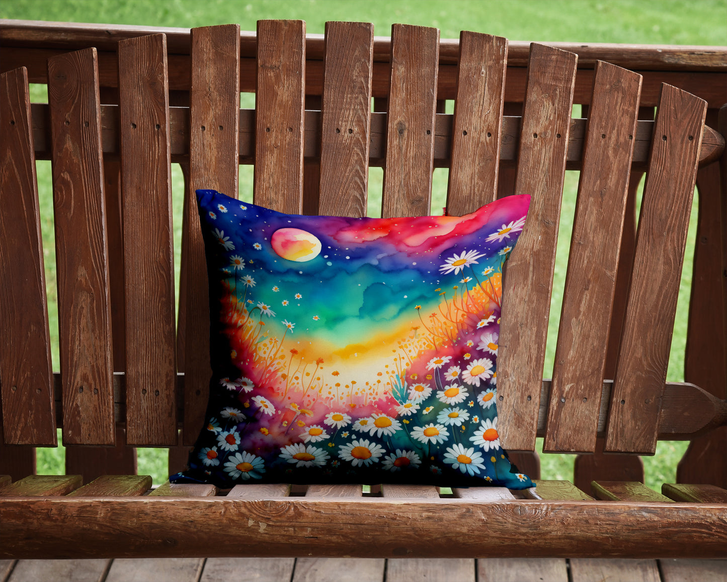 Colorful Daisies Throw Pillow