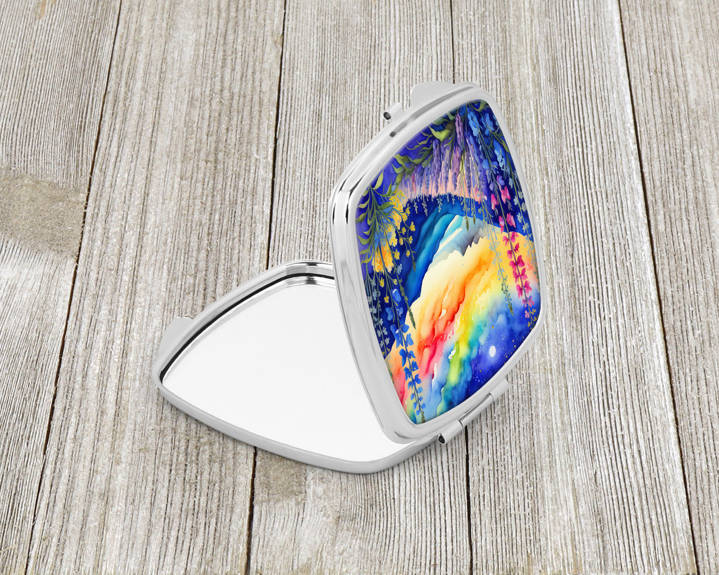 Colorful Delphinium Compact Mirror