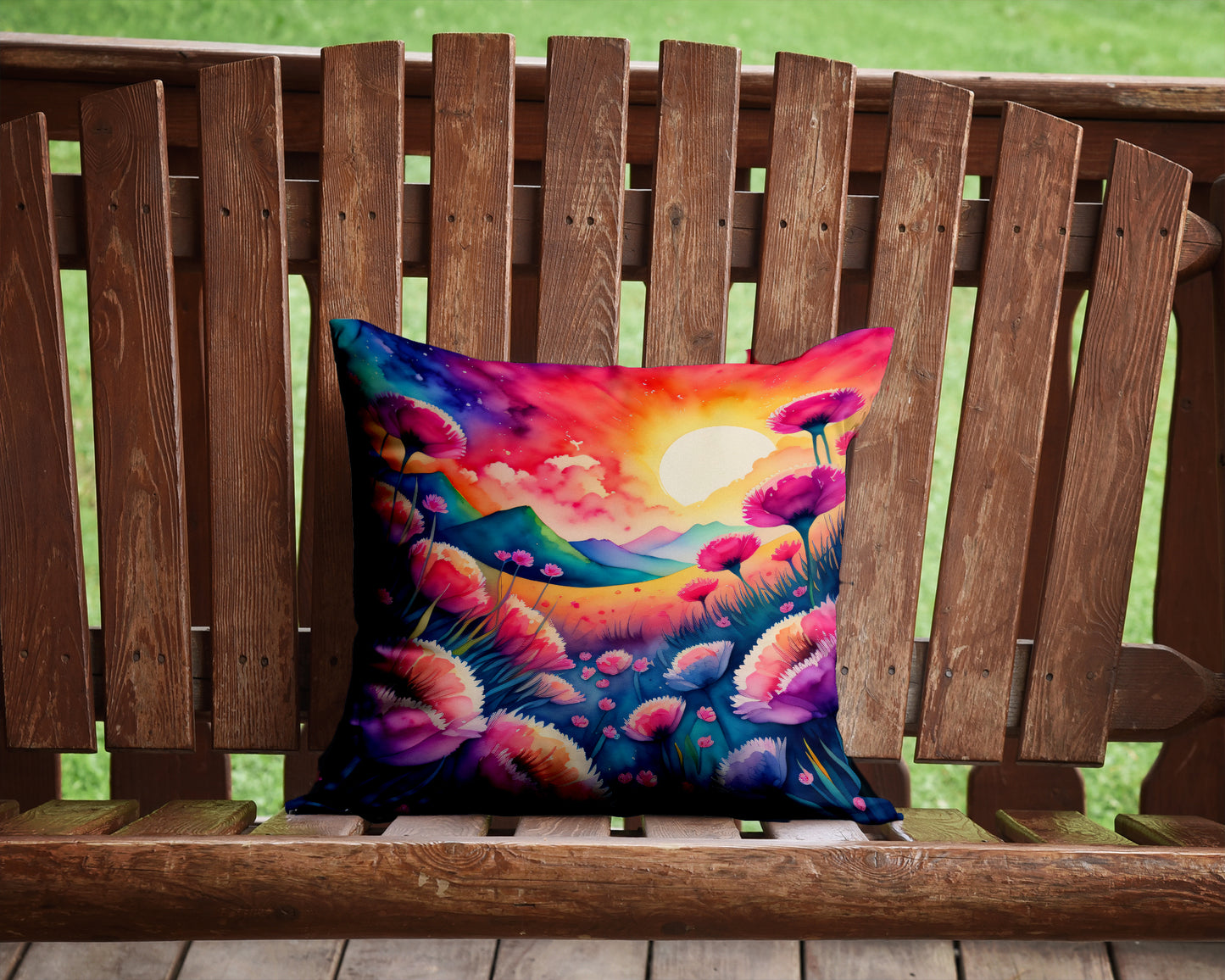 Colorful Dianthus Throw Pillow