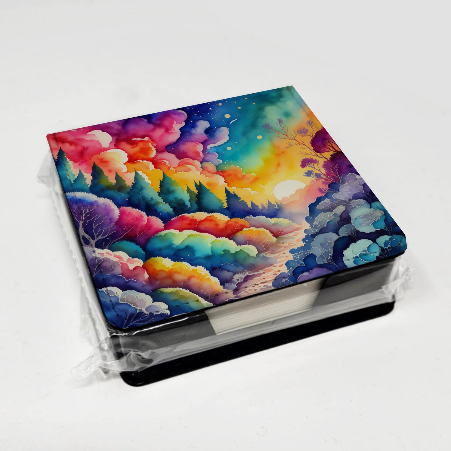 Colorful Dusty Miller PU Leather Note Paper Holder