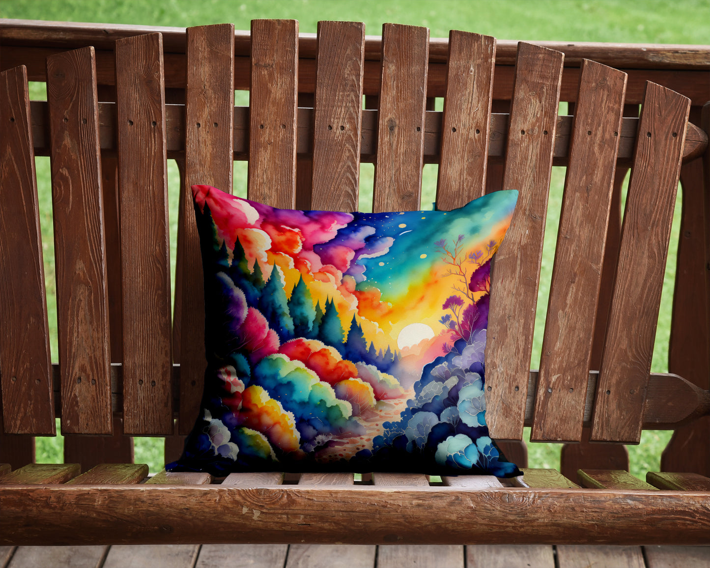 Colorful Dusty Miller Throw Pillow