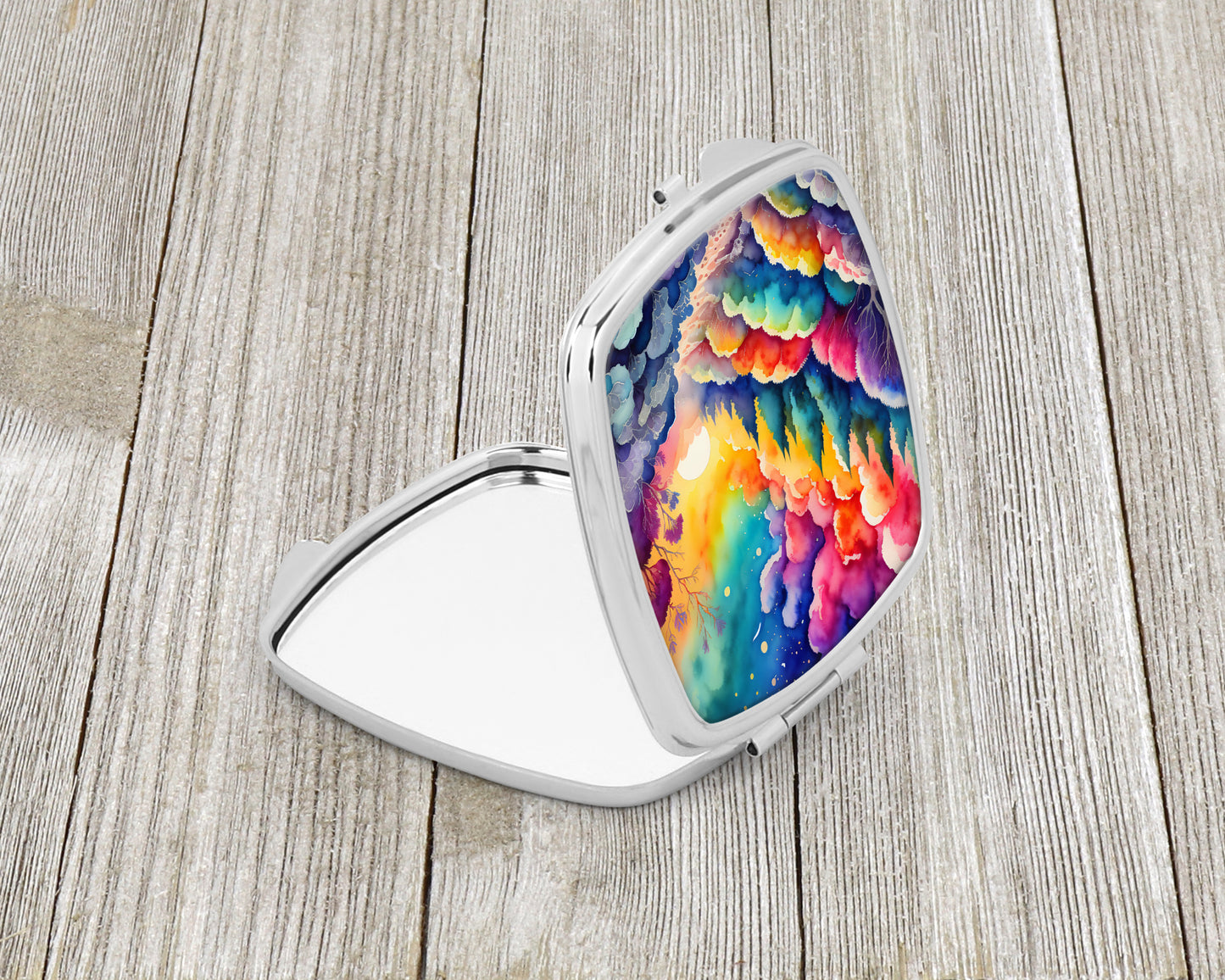 Colorful Dusty Miller Compact Mirror