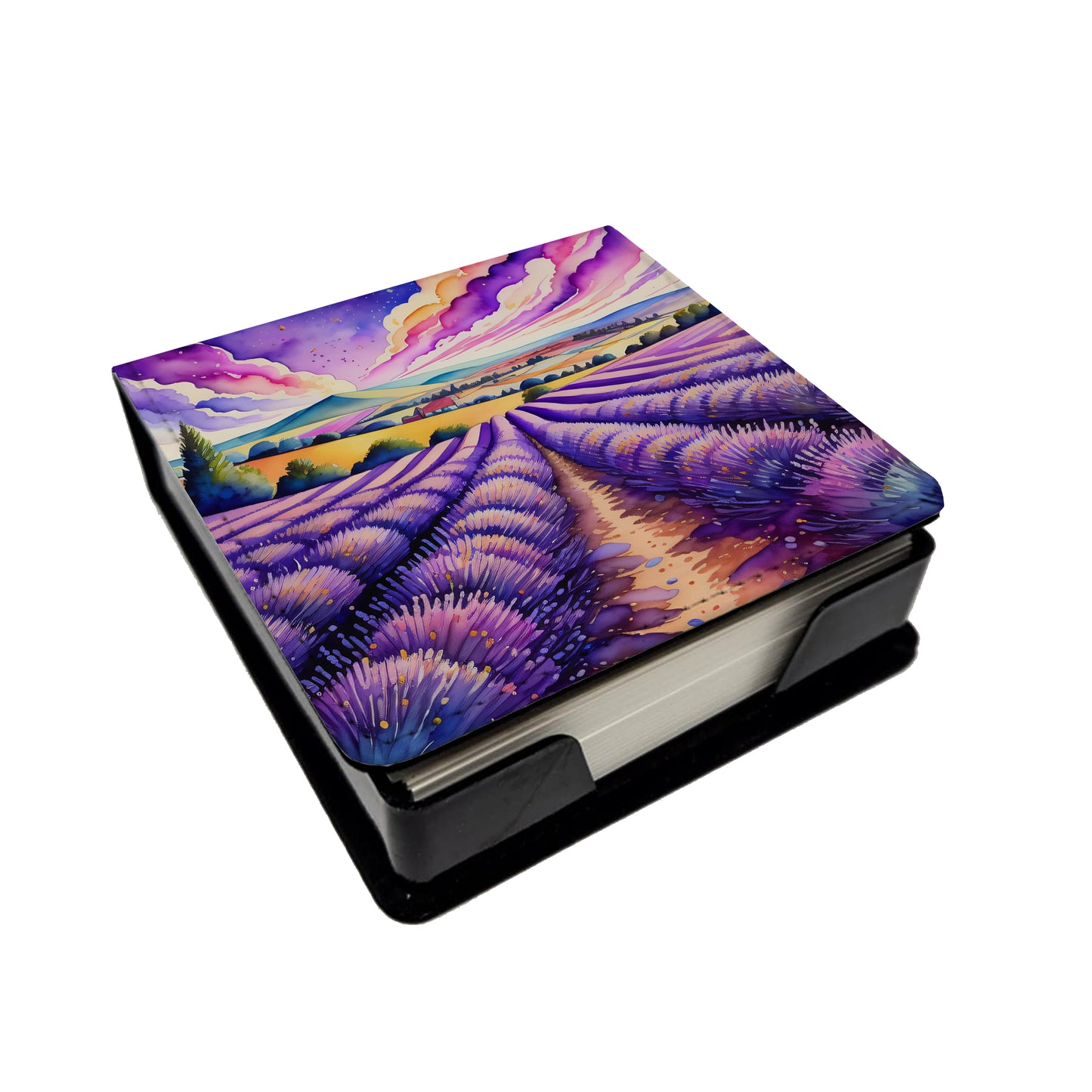 Buy this Colorful English Lavender PU Leather Note Paper Holder