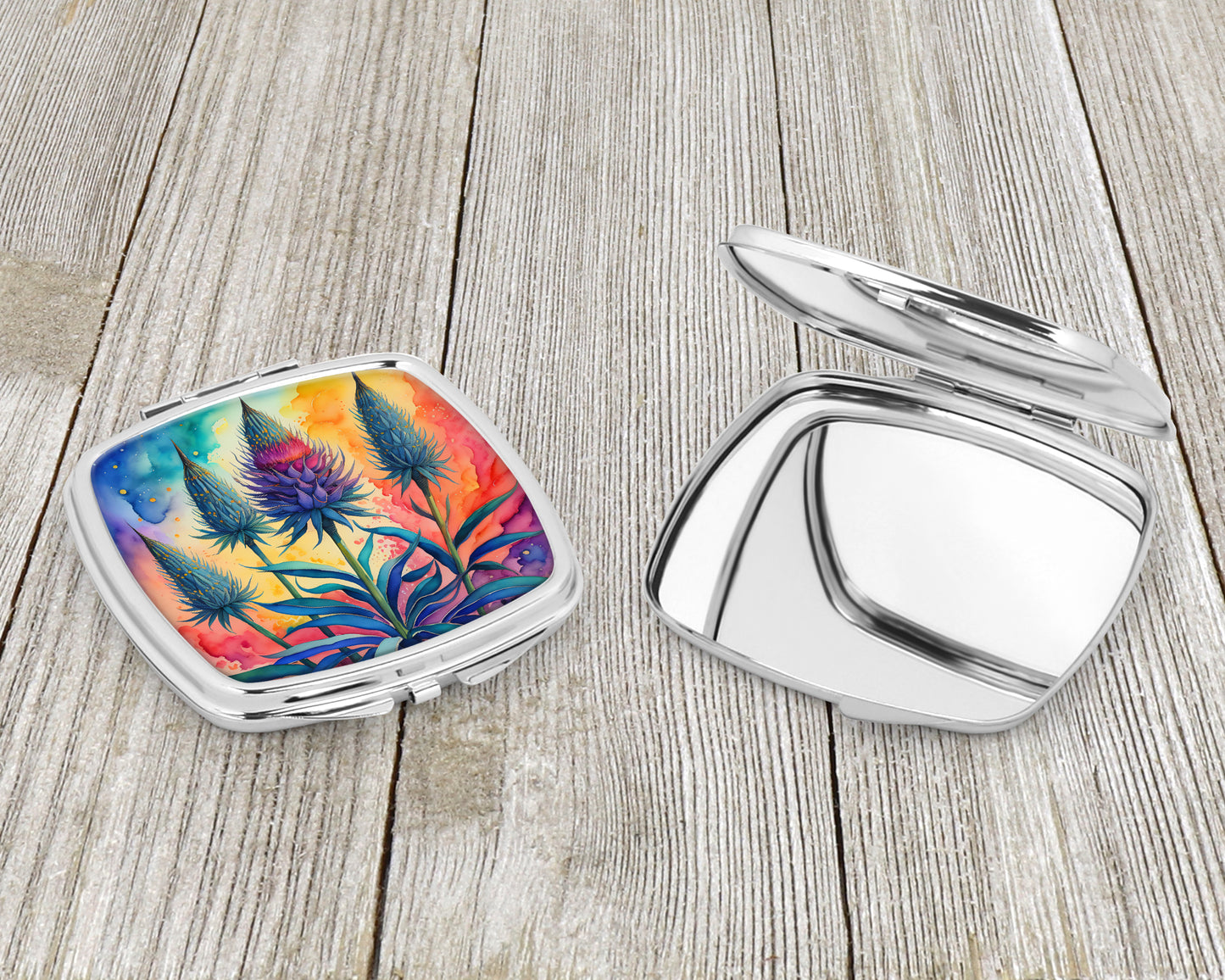 Colorful Eryngium Compact Mirror