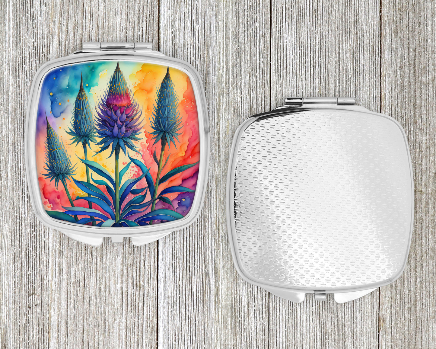 Colorful Eryngium Compact Mirror