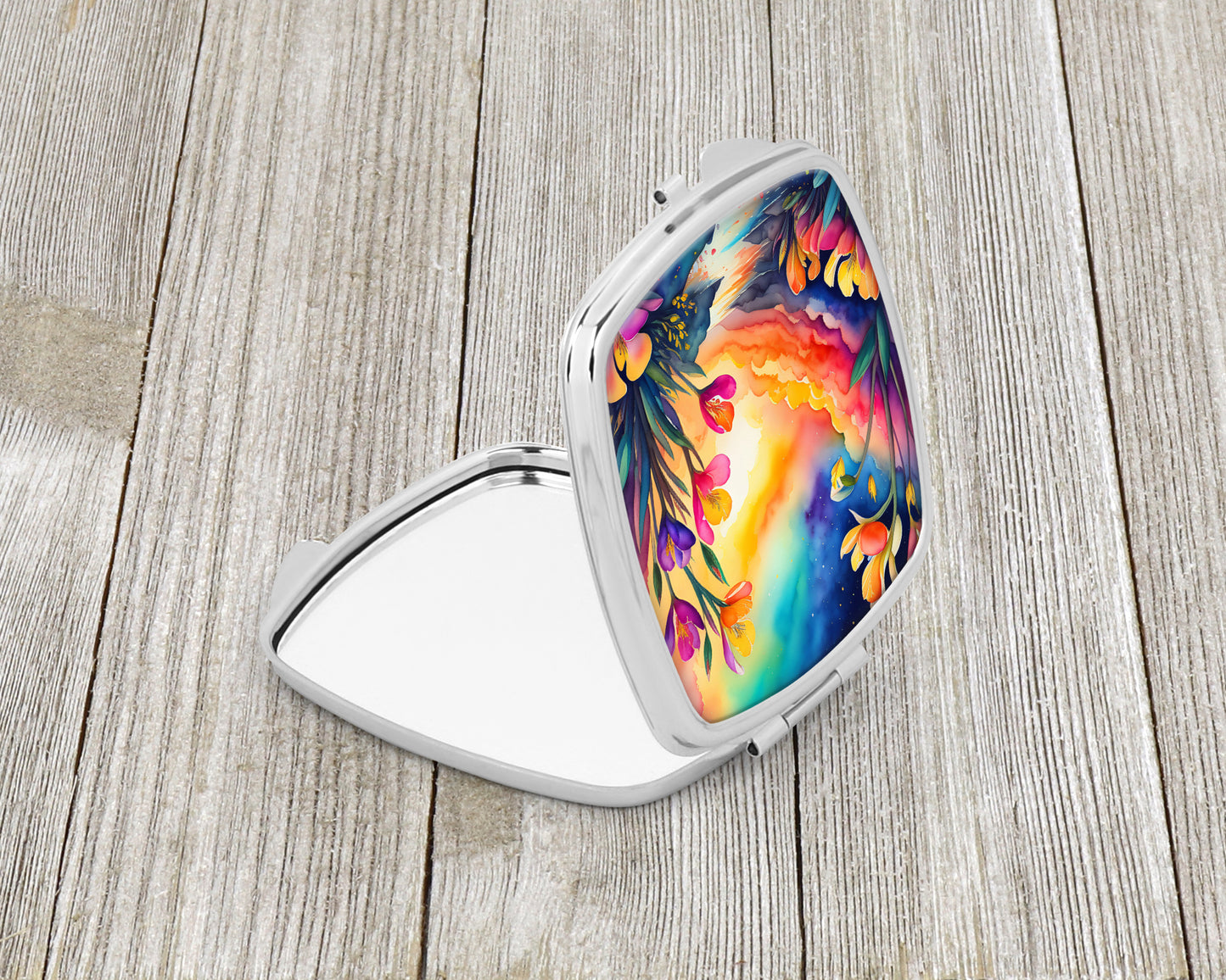 Colorful Freesia Compact Mirror