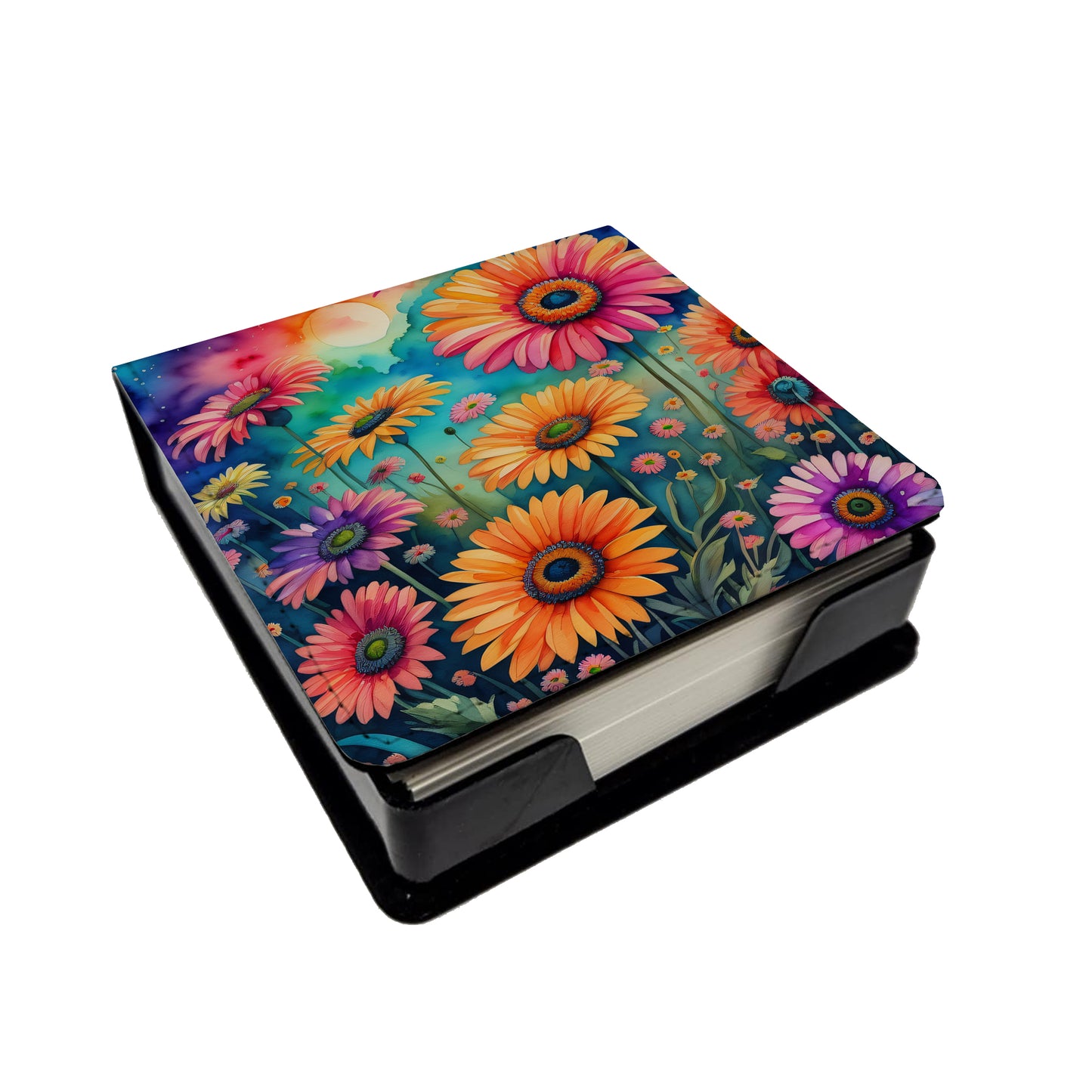 Buy this Colorful Gerbera Daisies PU Leather Note Paper Holder