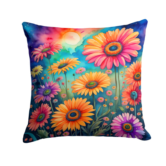 Buy this Colorful Gerbera Daisies Throw Pillow