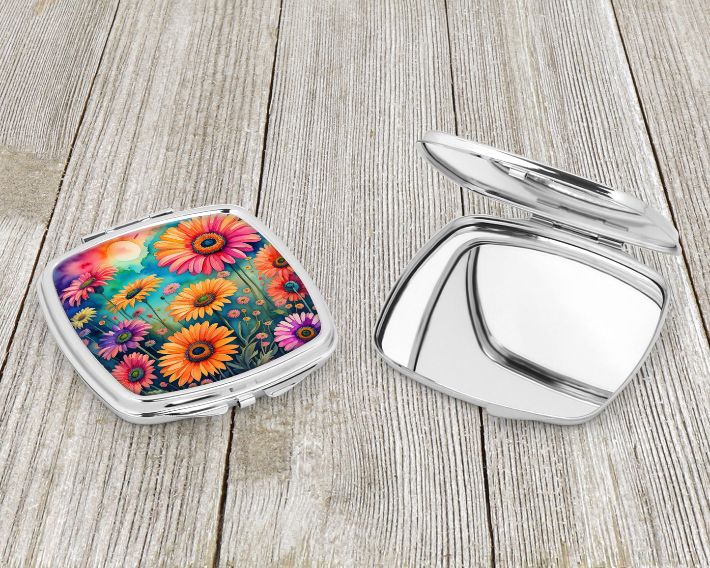 Colorful Gerbera Daisies Compact Mirror