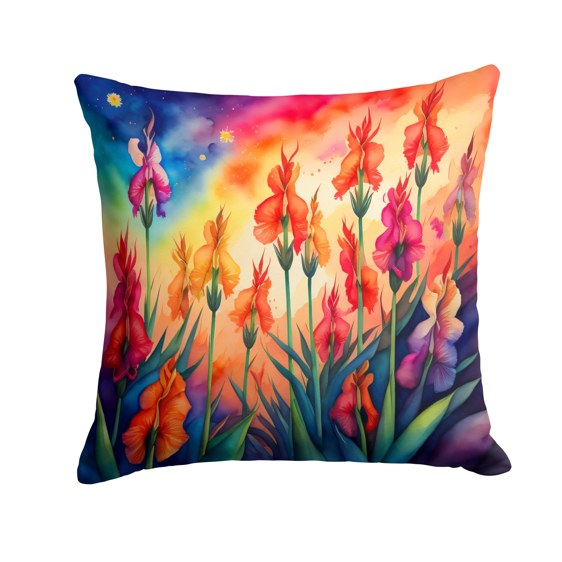 Buy this Colorful Gladiolus Throw Pillow