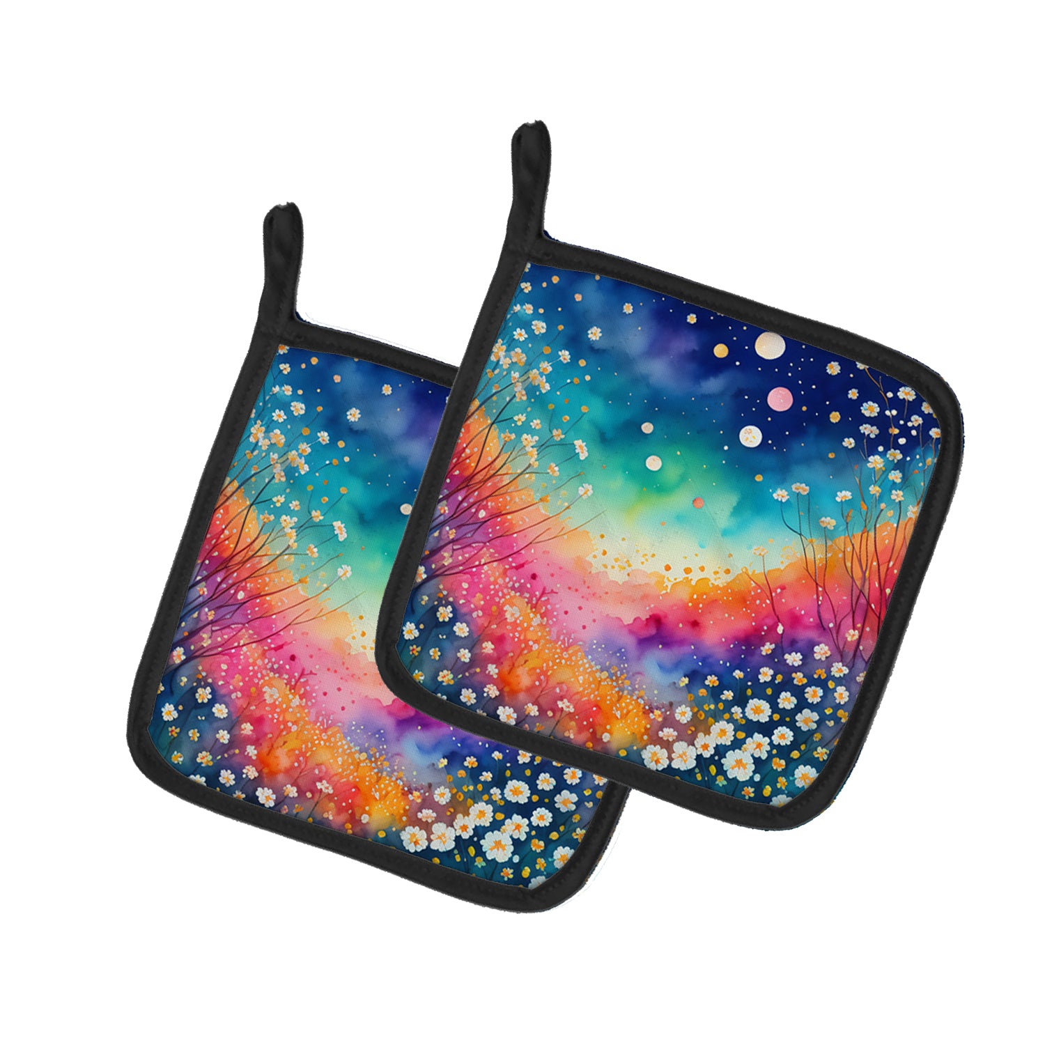 Buy this Colorful Gypsophila Pair of Pot Holders