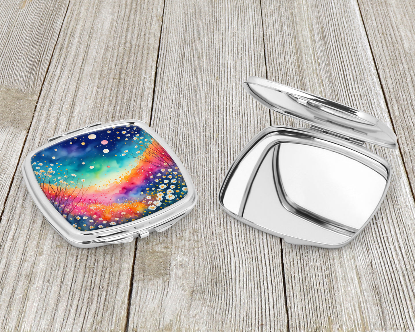 Colorful Gypsophila Compact Mirror