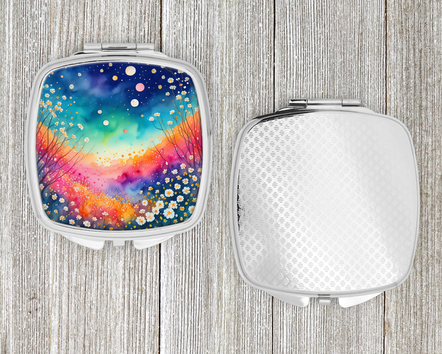 Colorful Gypsophila Compact Mirror