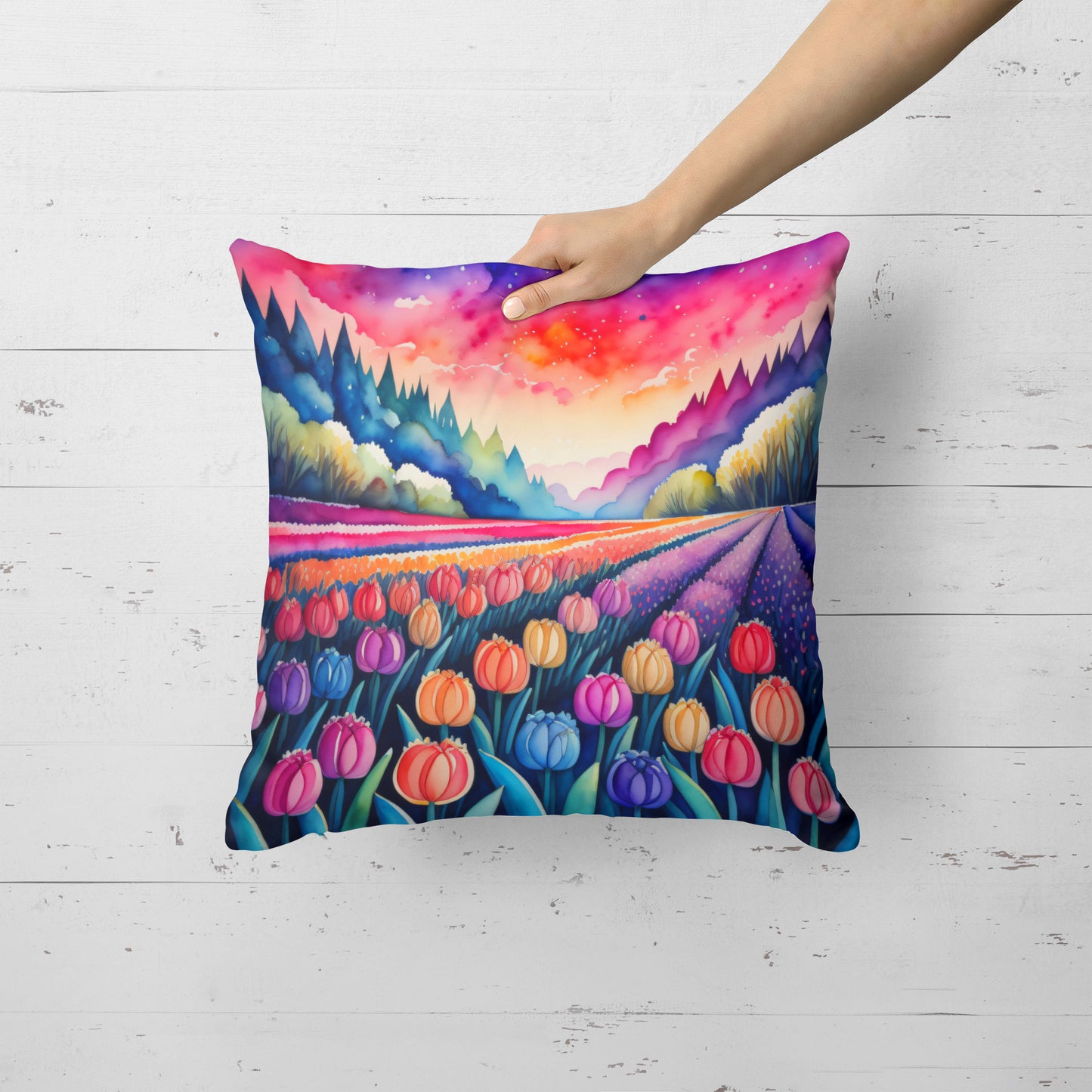 Colorful Hyacinths Throw Pillow