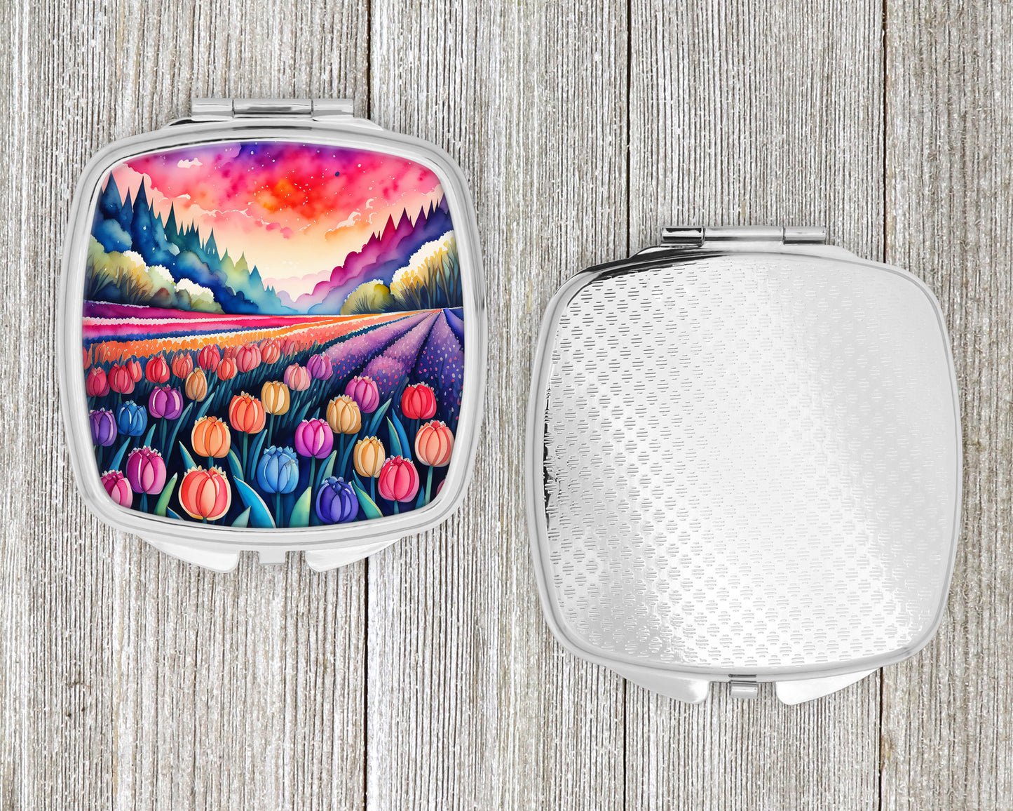 Colorful Hyacinths Compact Mirror