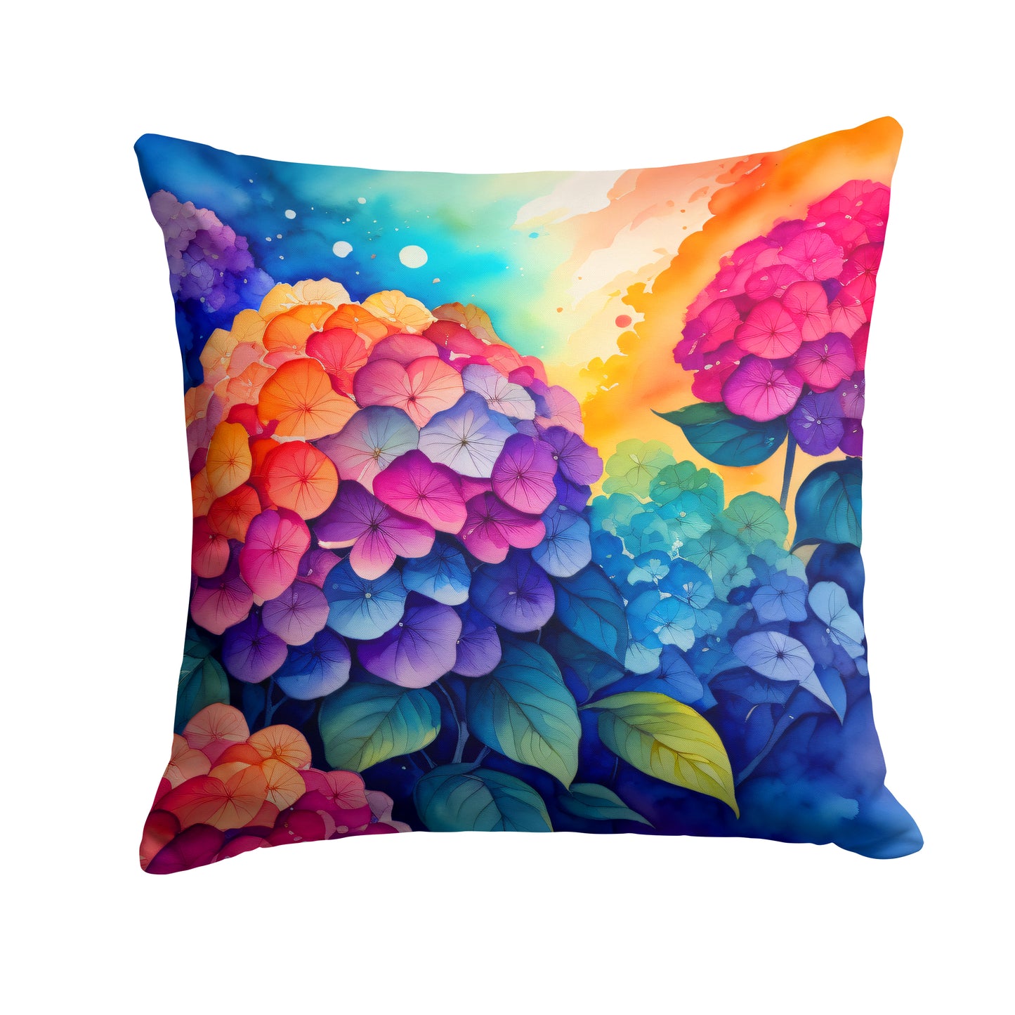 Buy this Colorful Hydrangeas Throw Pillow