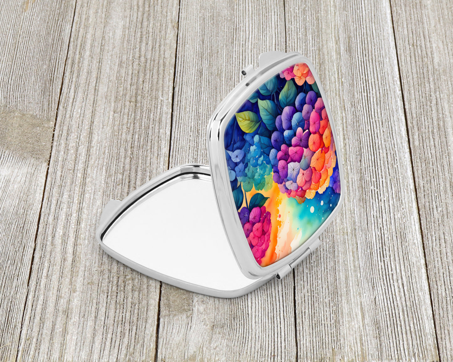 Colorful Hydrangeas Compact Mirror