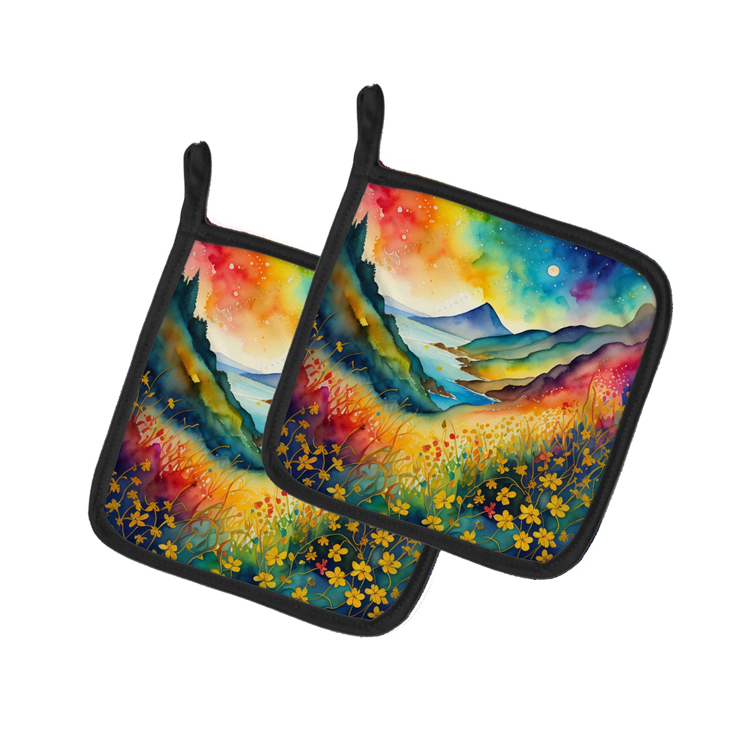 Buy this Colorful Hypericum or St. John�s Wort Pair of Pot Holders