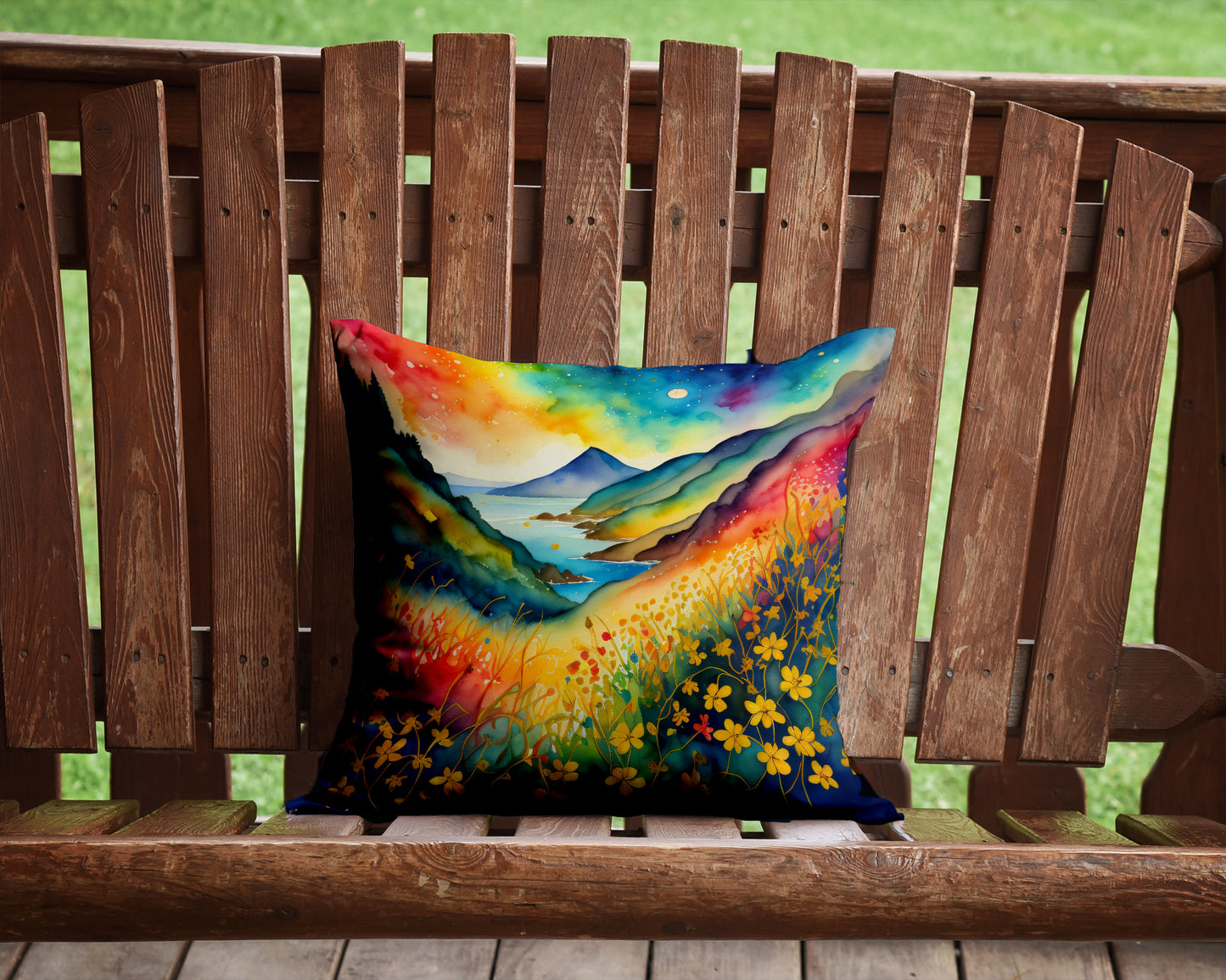 Colorful Hypericum or St. John�s Wort Throw Pillow