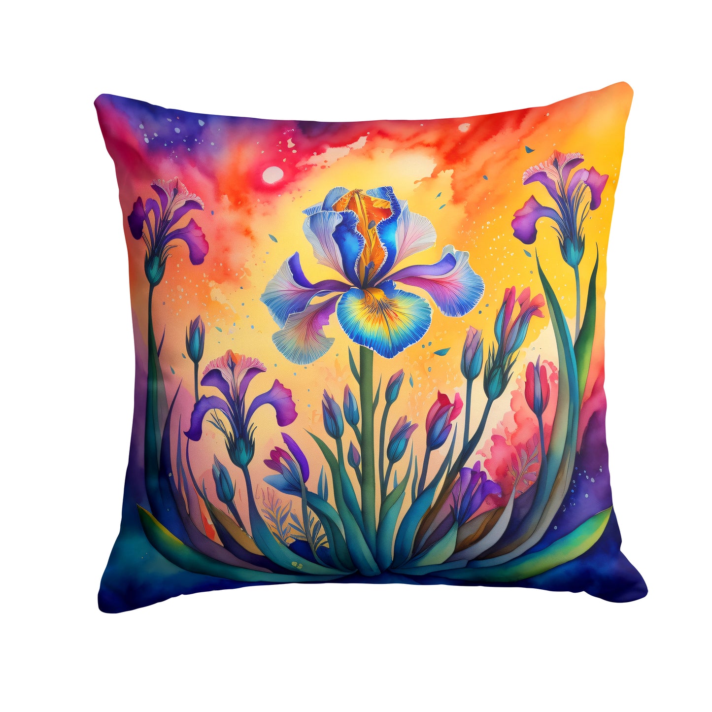 Buy this Colorful Iris Throw Pillow