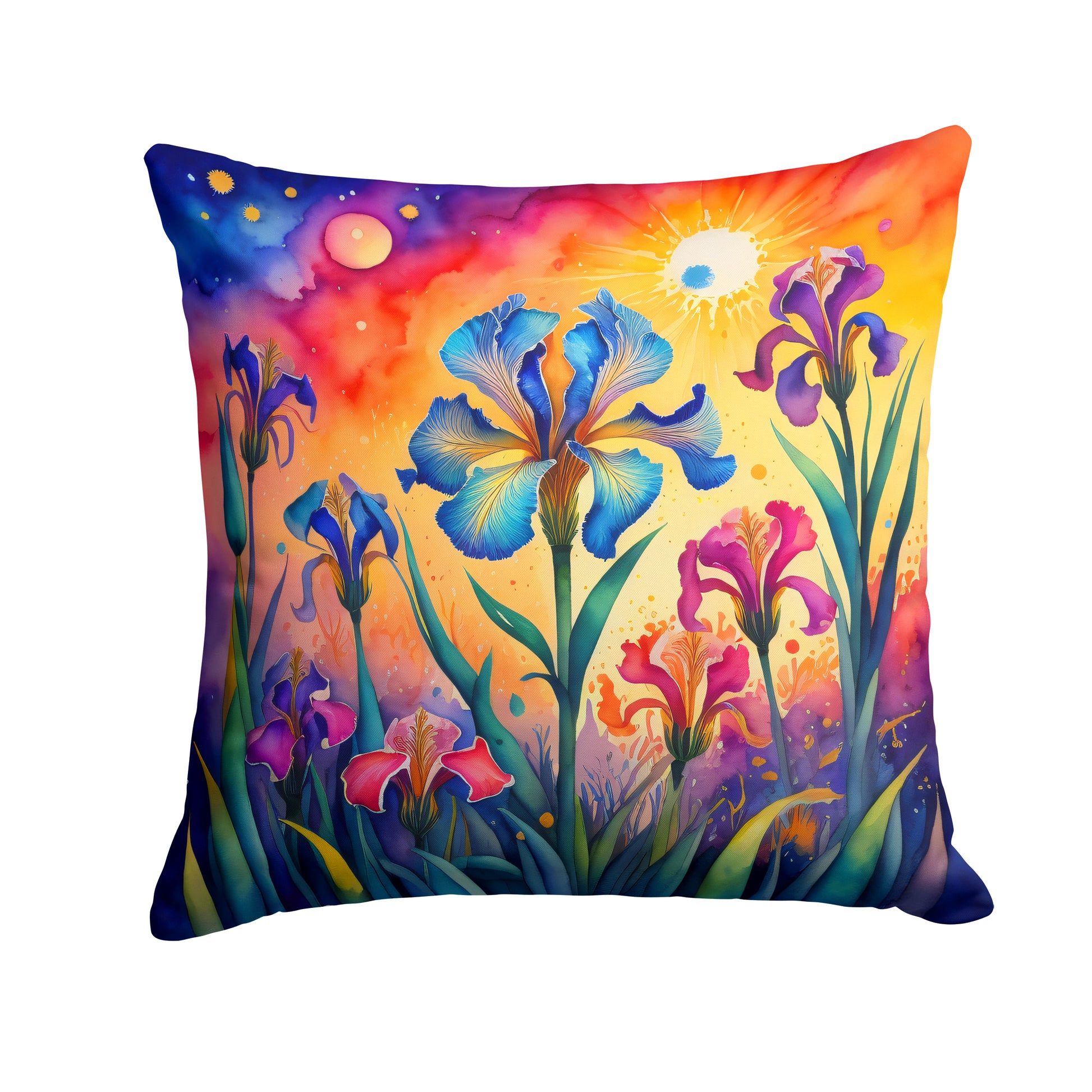 Buy this Colorful Iris Throw Pillow