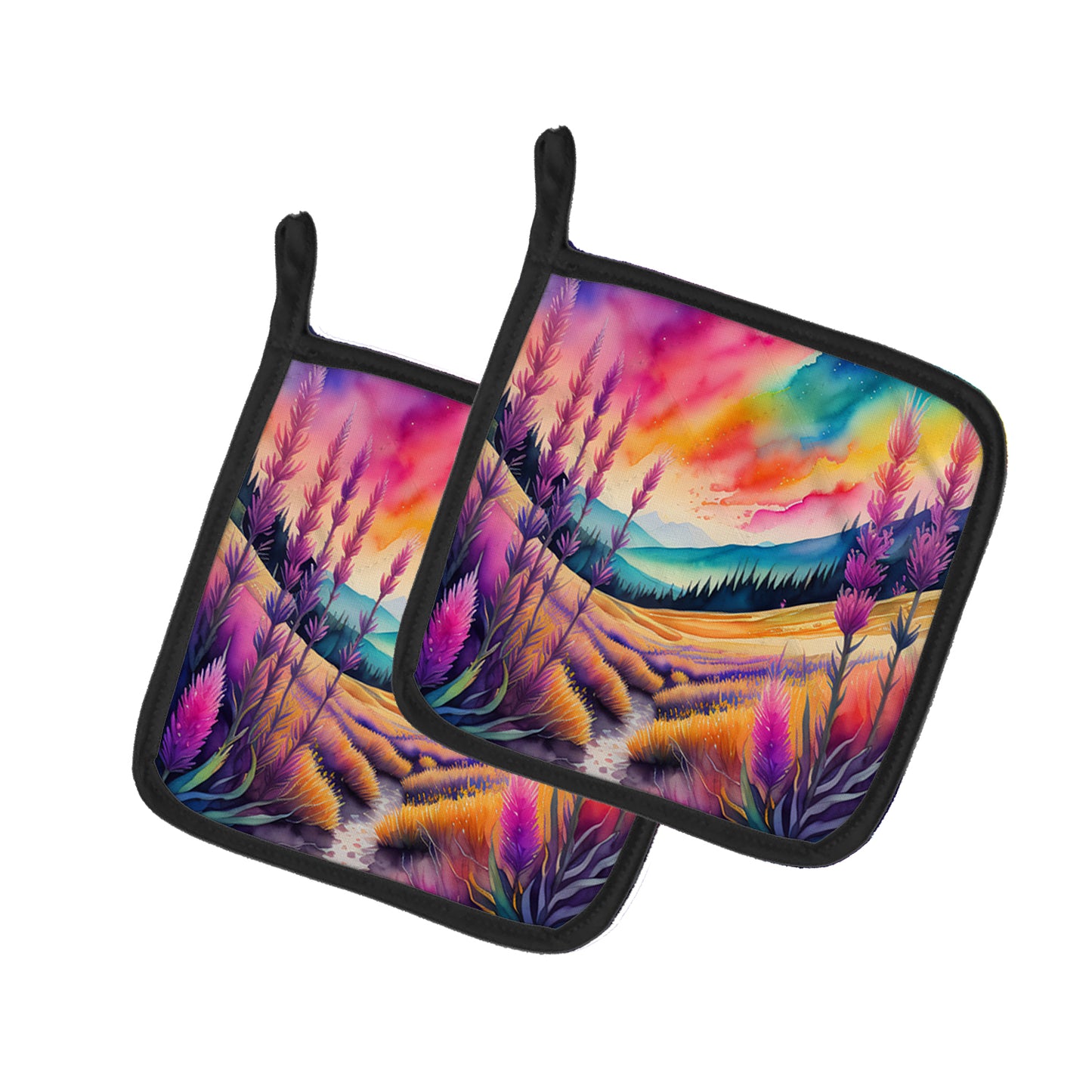 Buy this Colorful Liatris Pair of Pot Holders