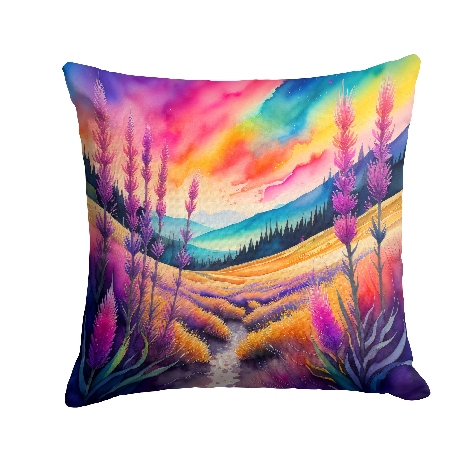 Buy this Colorful Liatris Throw Pillow