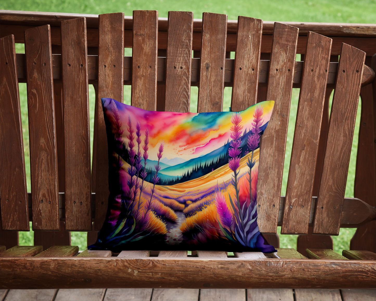 Colorful Liatris Throw Pillow