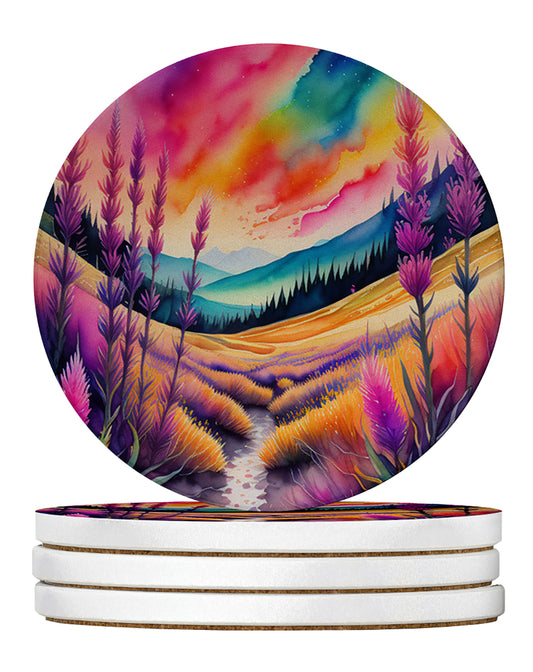 Buy this Colorful Liatris Large Sandstone Coasters Pack of 4