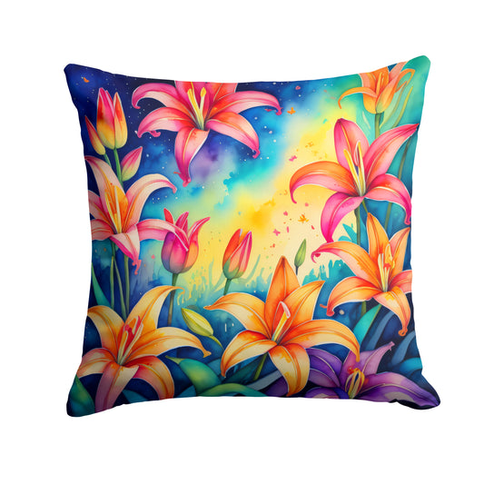 Buy this Colorful Lilies Throw Pillow