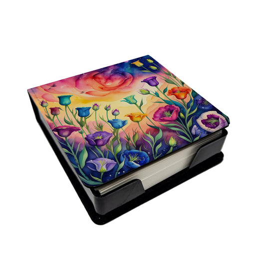 Buy this Colorful Lisianthus PU Leather Note Paper Holder