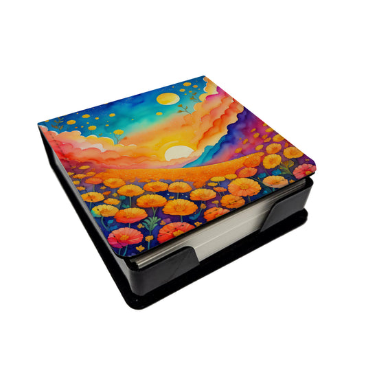 Buy this Colorful Marigolds PU Leather Note Paper Holder