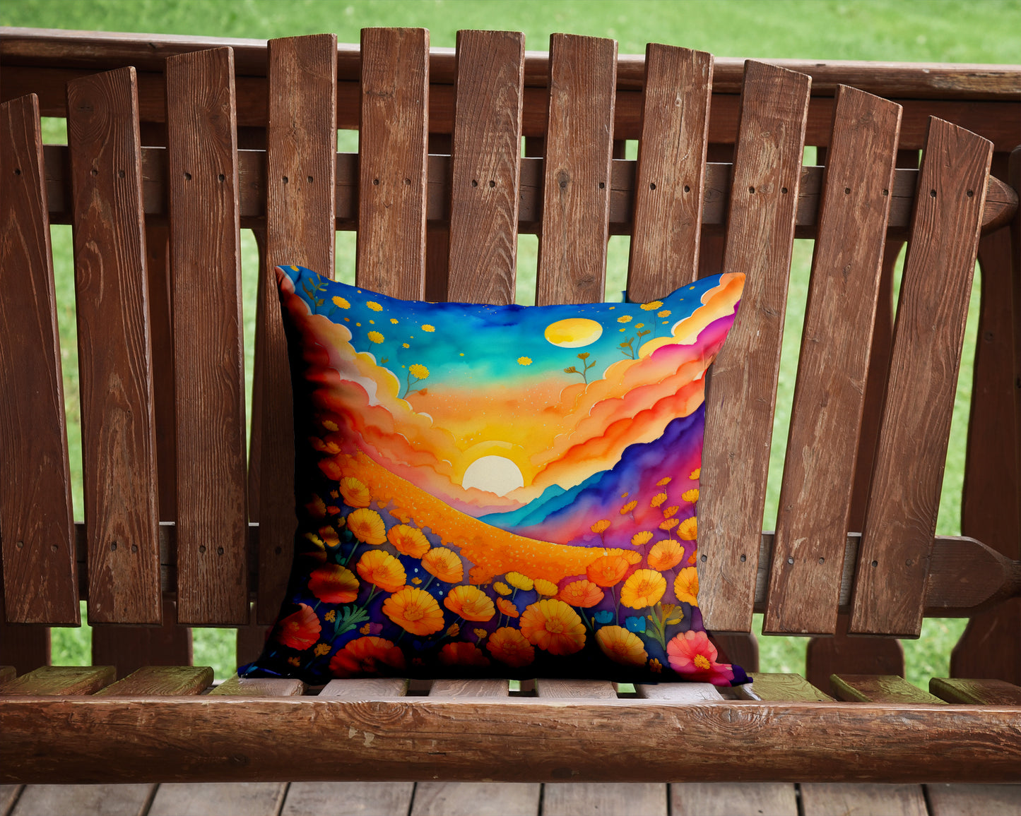 Colorful Marigolds Throw Pillow