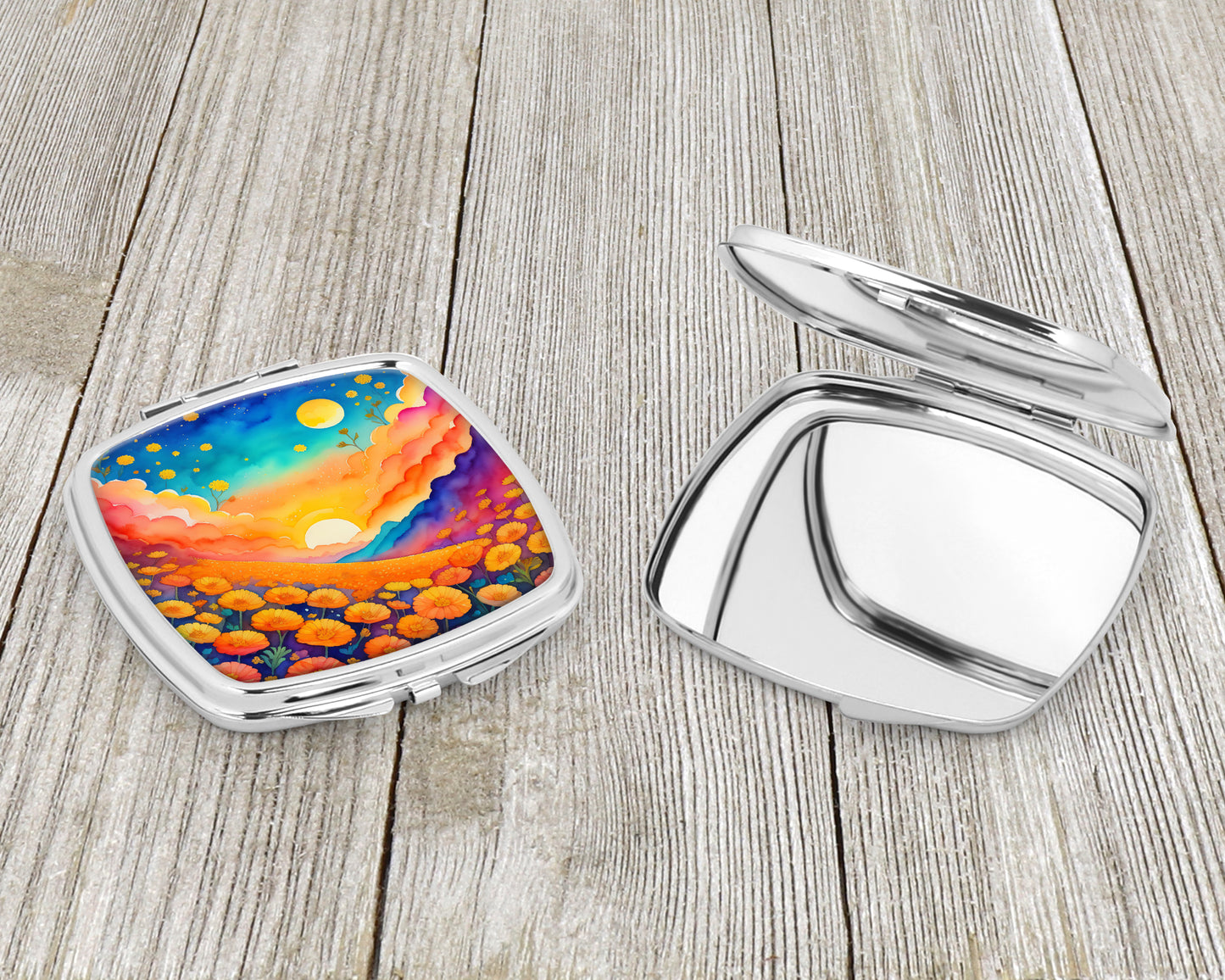 Colorful Marigolds Compact Mirror