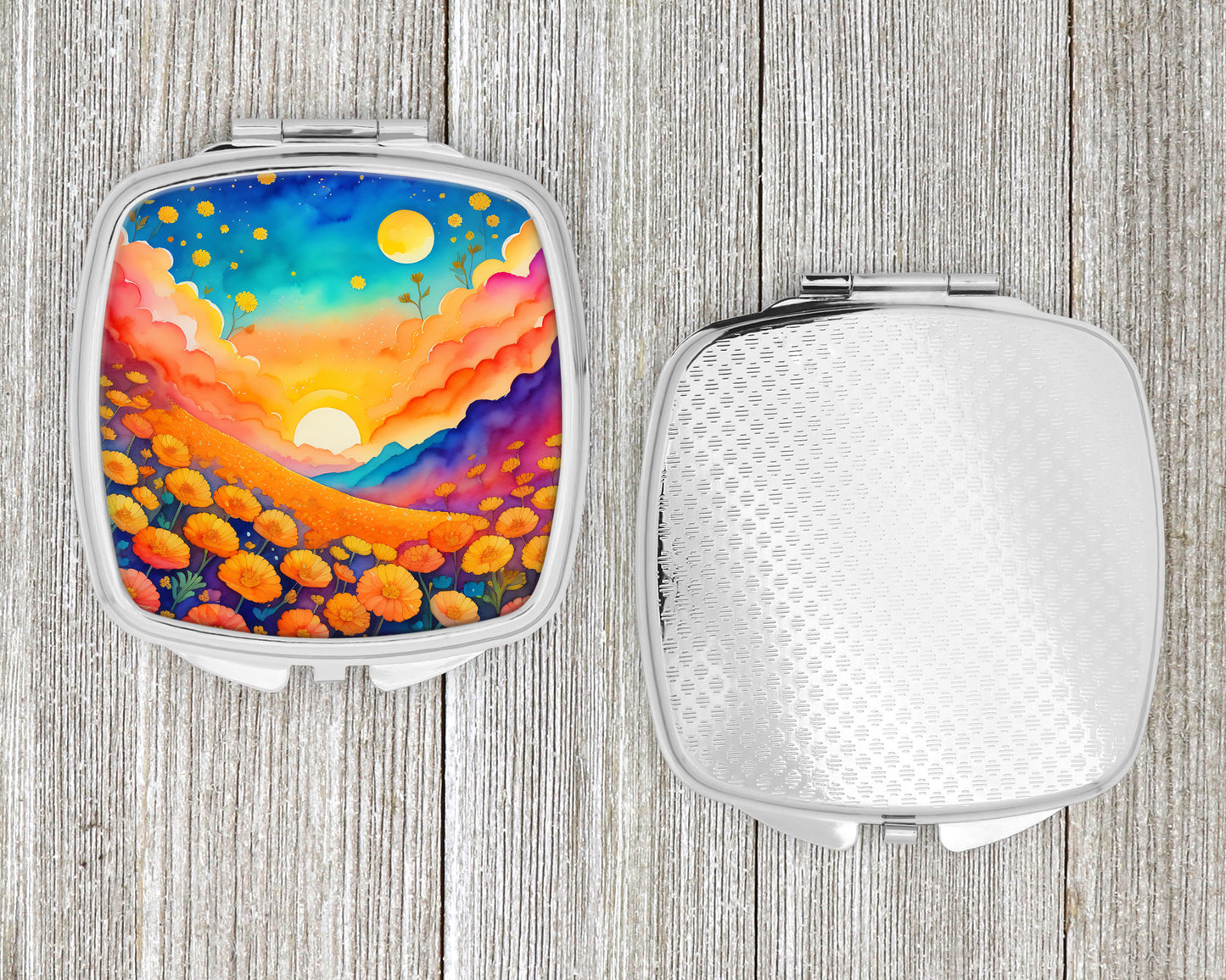 Colorful Marigolds Compact Mirror