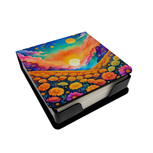 Buy this Colorful Marigolds PU Leather Note Paper Holder