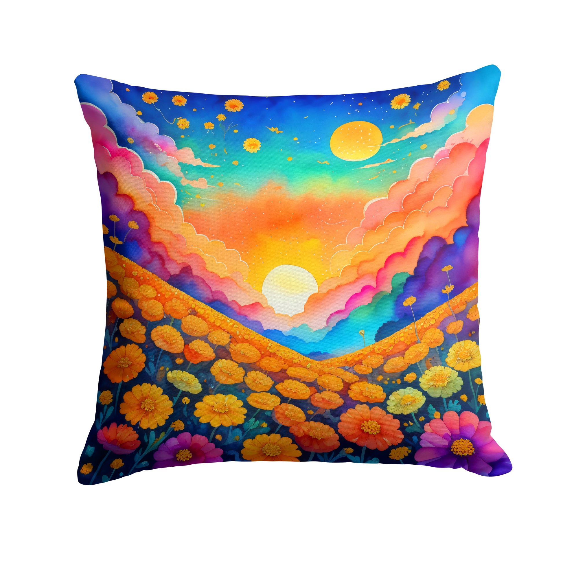 Buy this Colorful Marigolds Throw Pillow