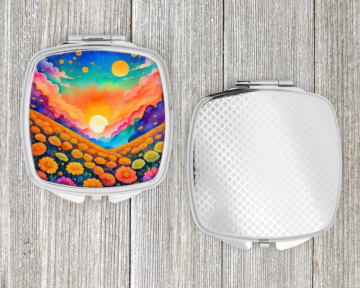 Colorful Marigolds Compact Mirror