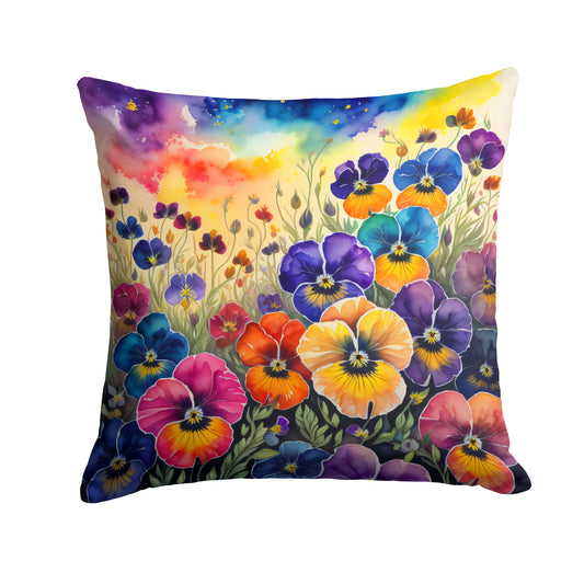 Buy this Colorful Pansies Throw Pillow