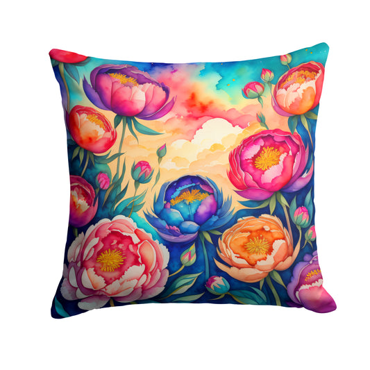 Buy this Colorful Peonies Throw Pillow